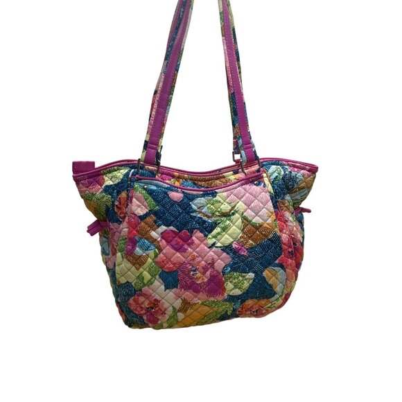 Vera Bradley Women’s Multicolor Quilted Floral Adjustable Straps Tote Bag - Picture 1 of 11